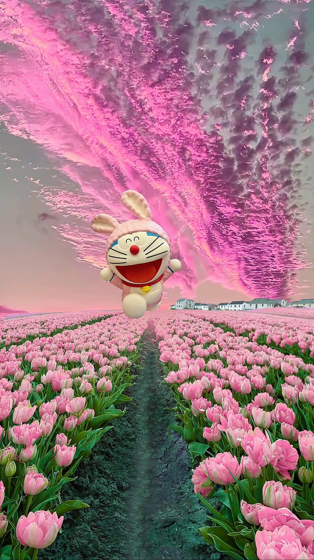 粉色世界哆啦A梦