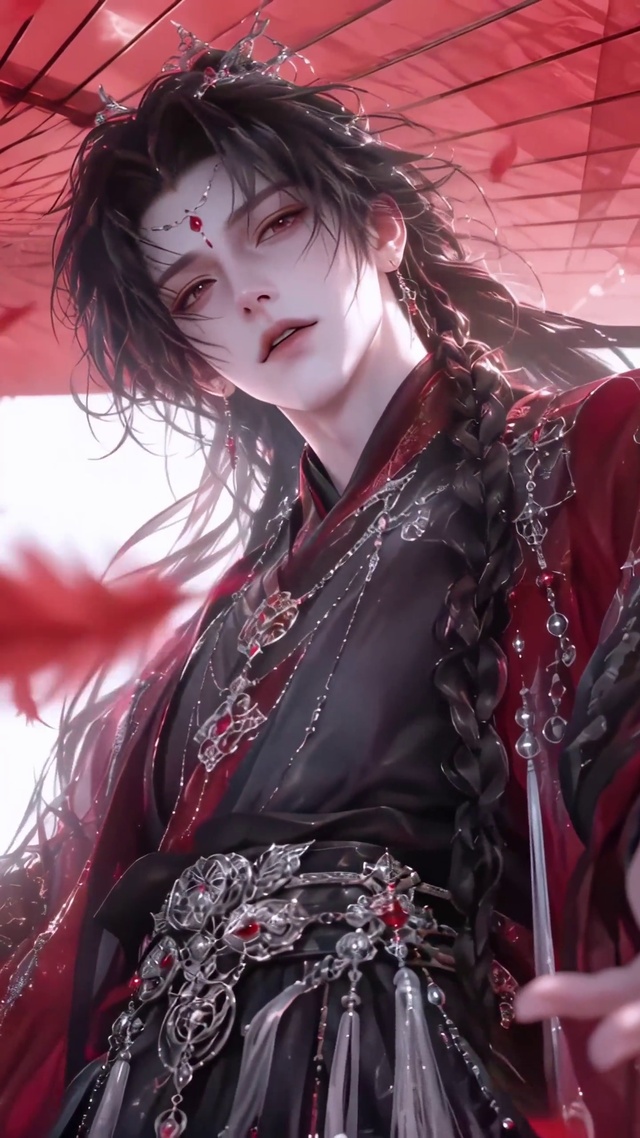 红伞古风美男