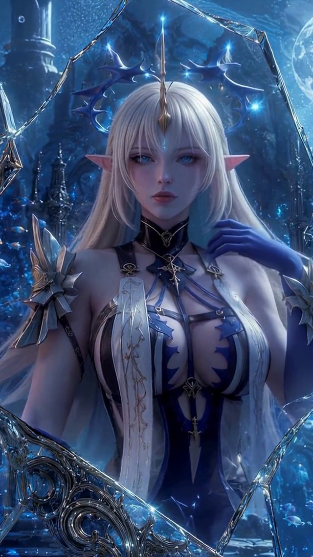 深海幻境银发精灵美少女