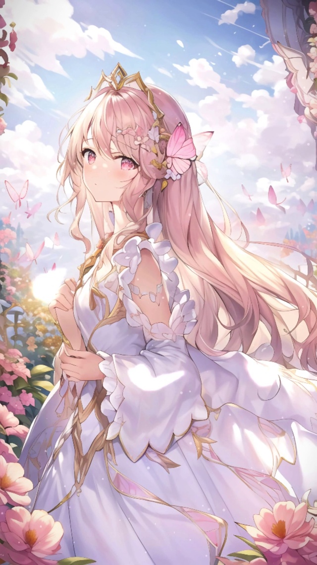 动态花丛少女（粉）