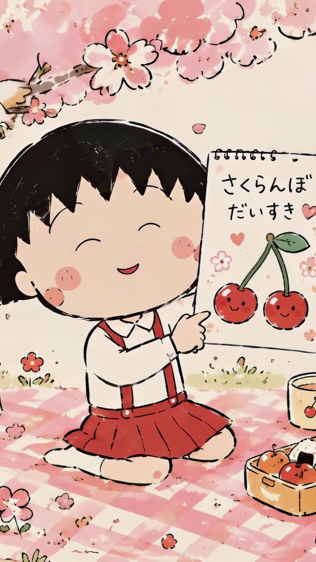 樱桃小丸子春日樱花野餐