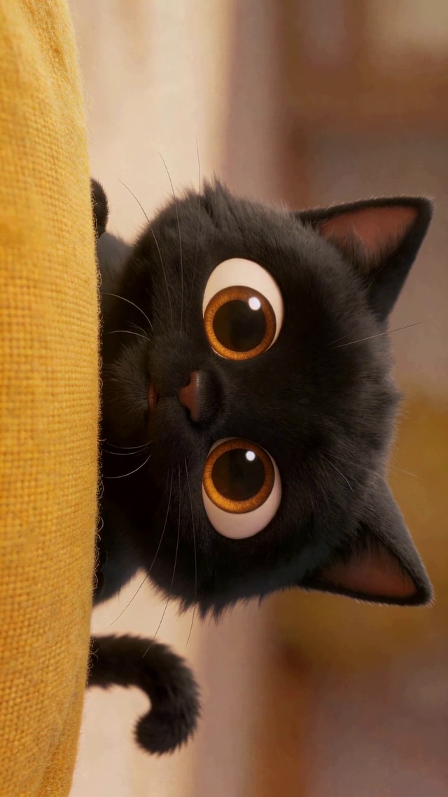 呆萌黑猫