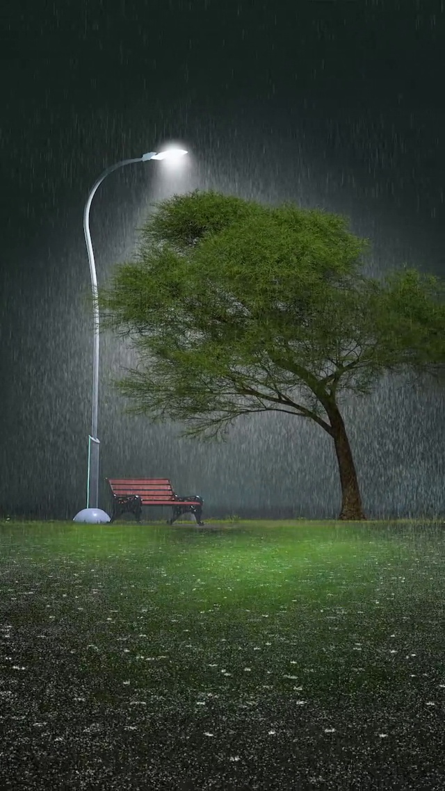 下雨夜空