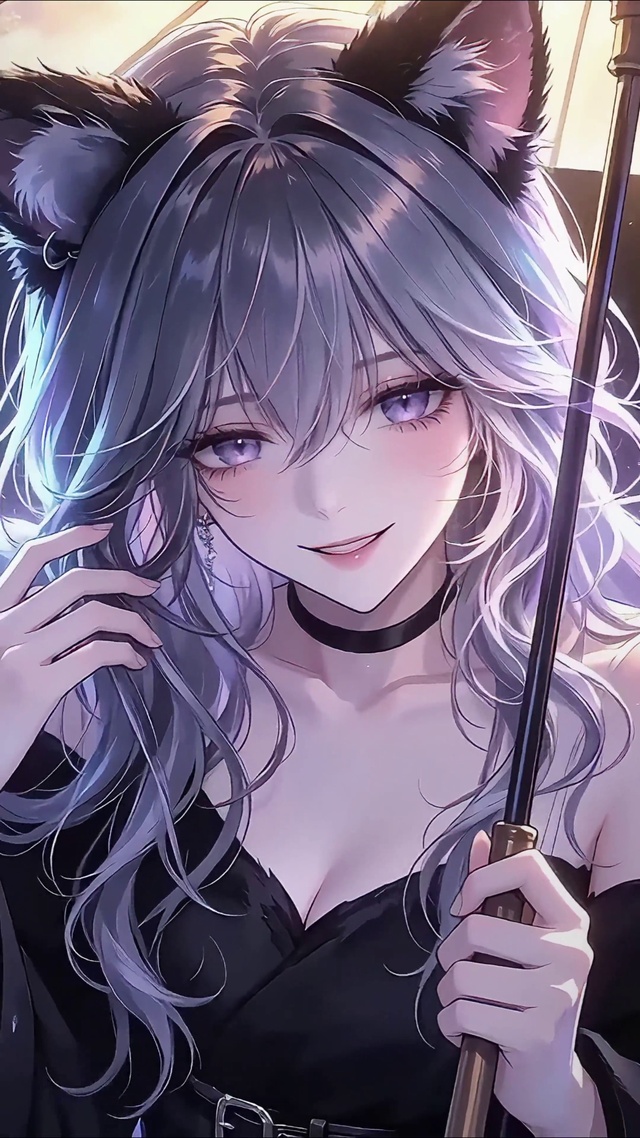 雨夜微光与猫耳少女