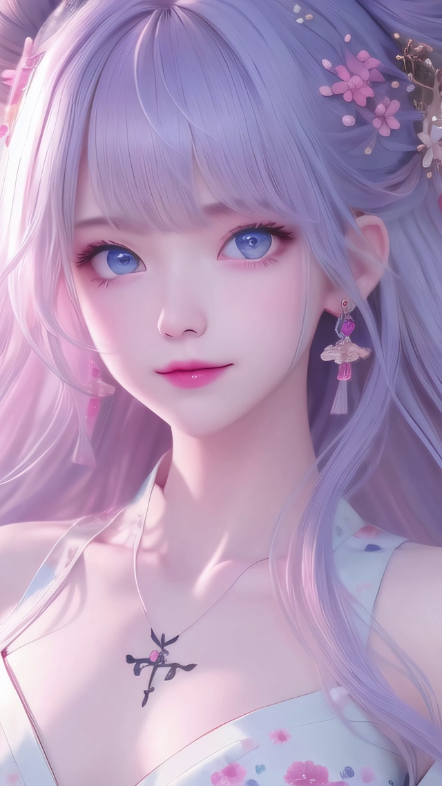 元气阳光清纯可爱古风长发美女