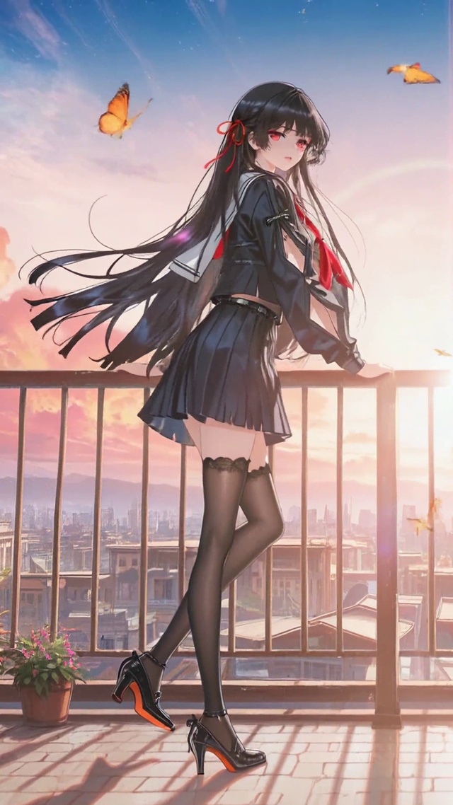天台晚霞少女千咲