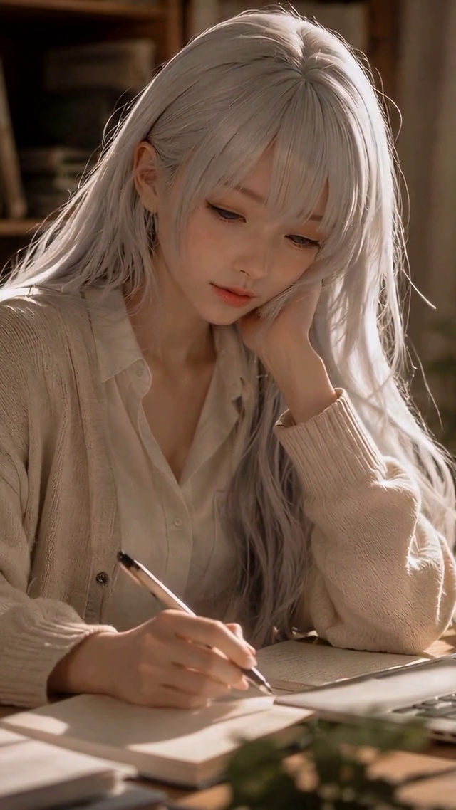 银发美少女的温柔学习日常