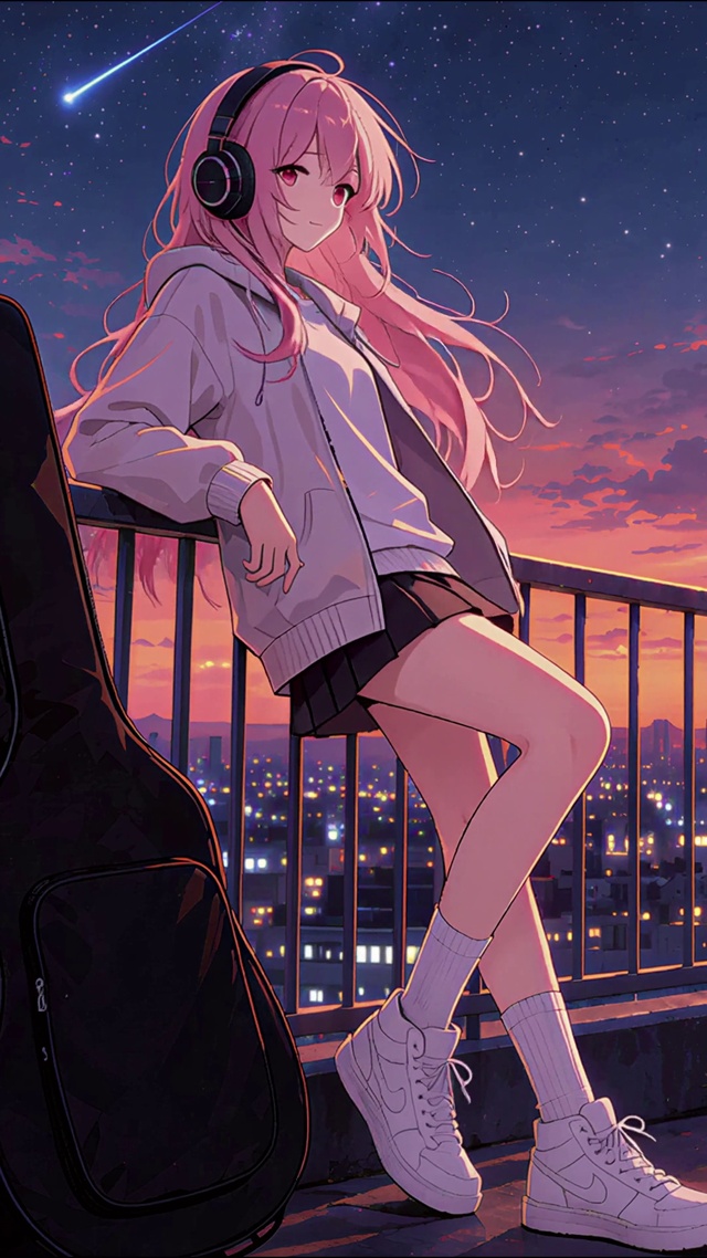 天台唯美少女