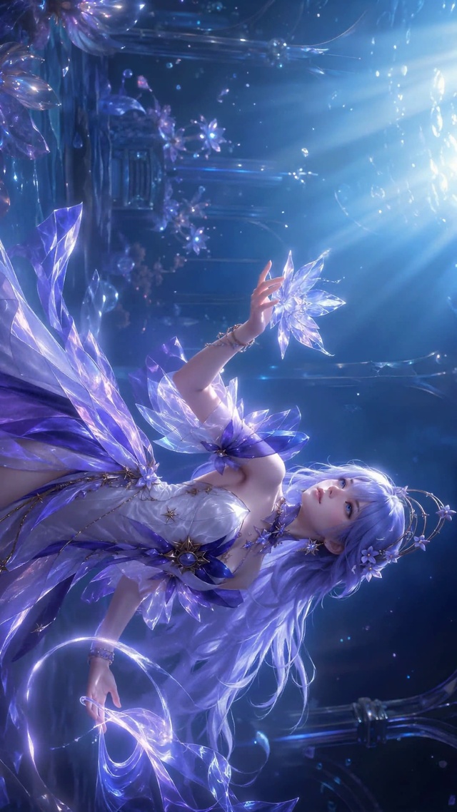梦幻紫发水晶美少女