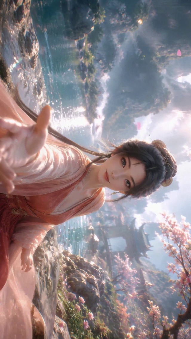 古风樱花溪畔美人邀约