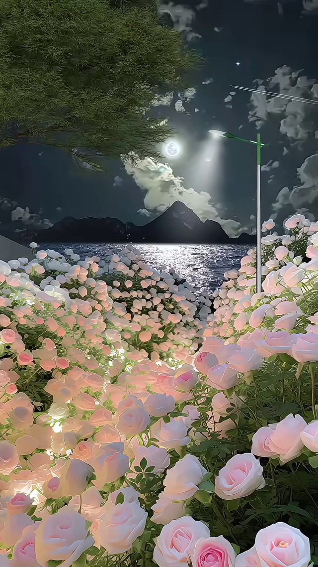 夜晚花海