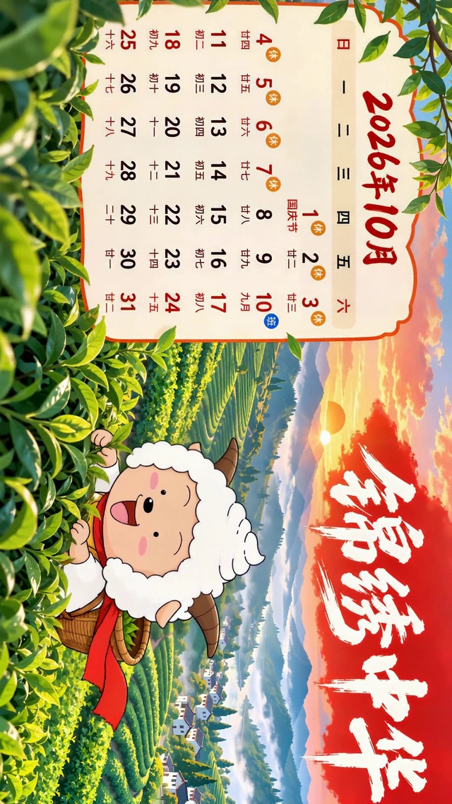 锦绣中华十月日历壁纸