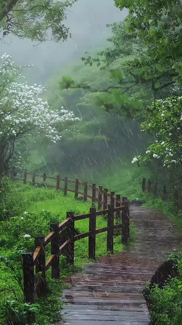 雨中小径