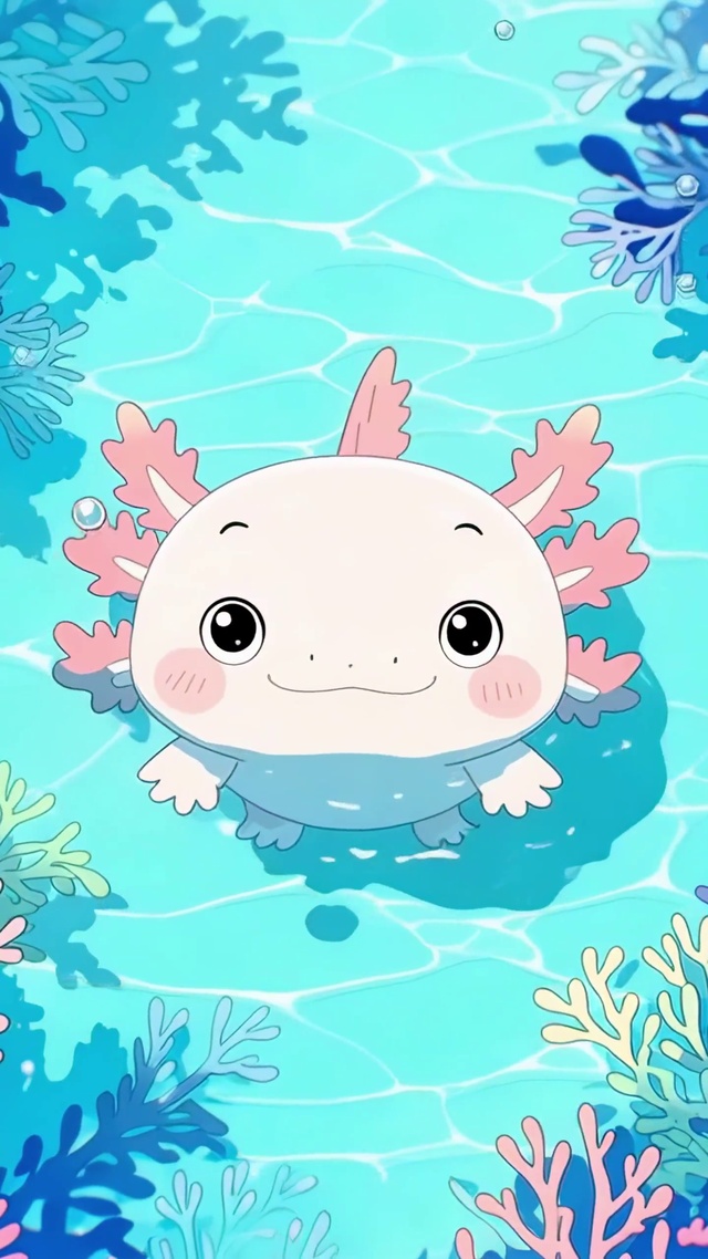 珊瑚丛中的小萌螈