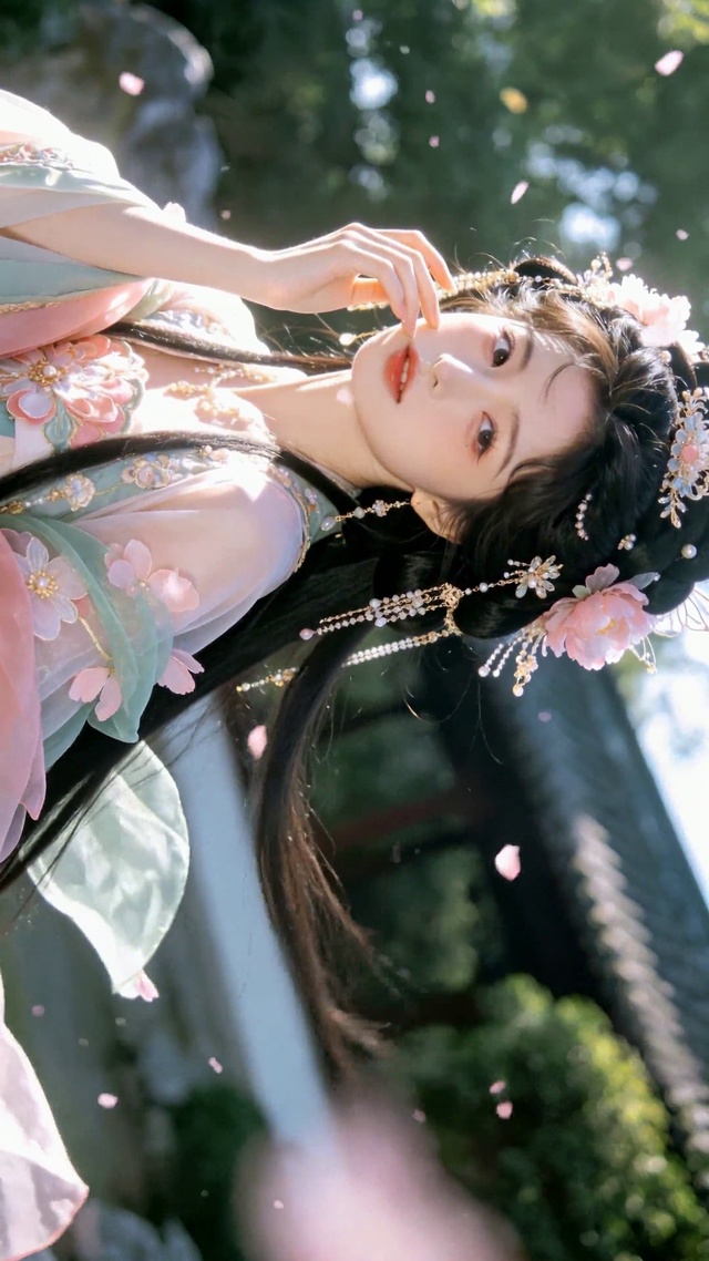 庭院古风汉服美女