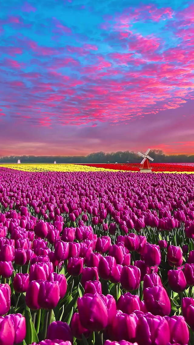 唯美郁金香花海