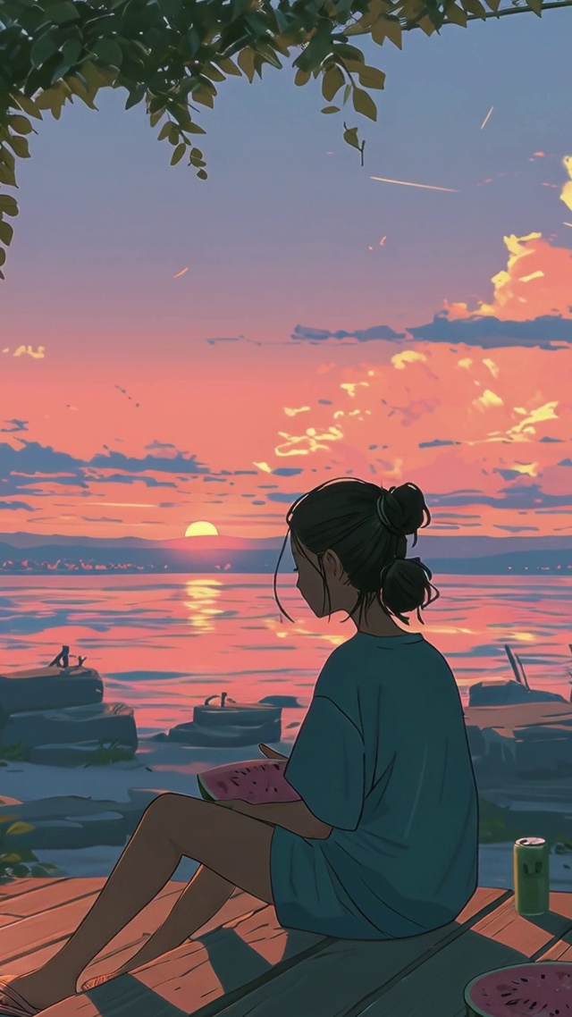 海边治愈晚霞