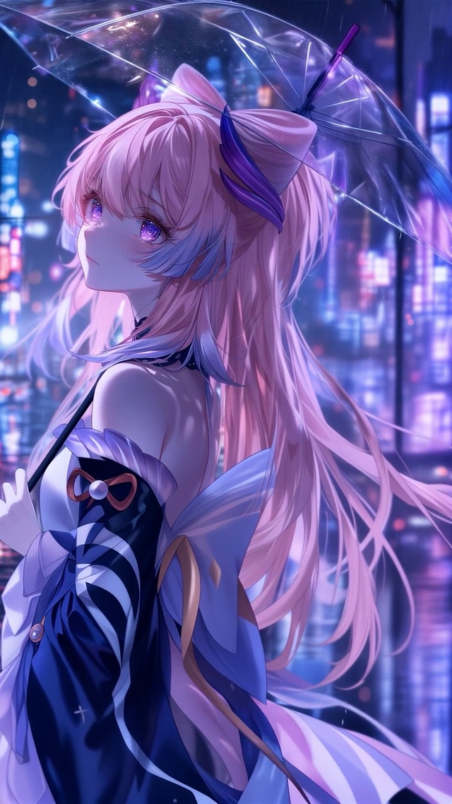 原神心海/忧郁少女/雨中