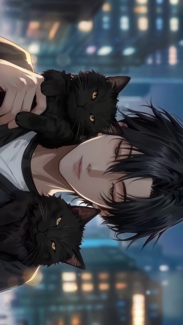 男孩与猫