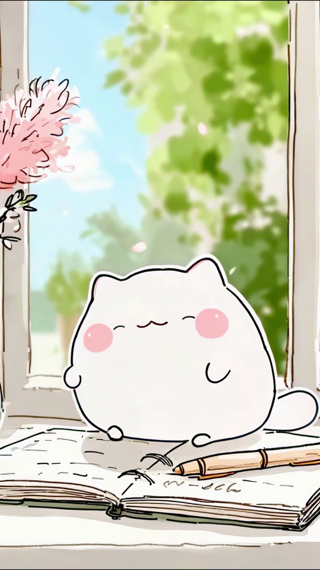 软萌可爱窗边团子