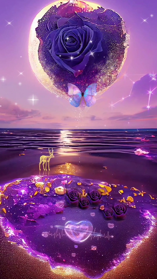 紫色梦幻星空