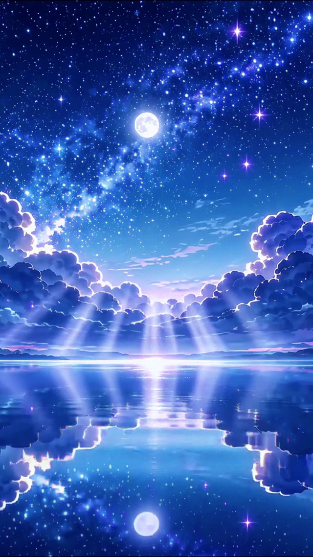 月光湖面