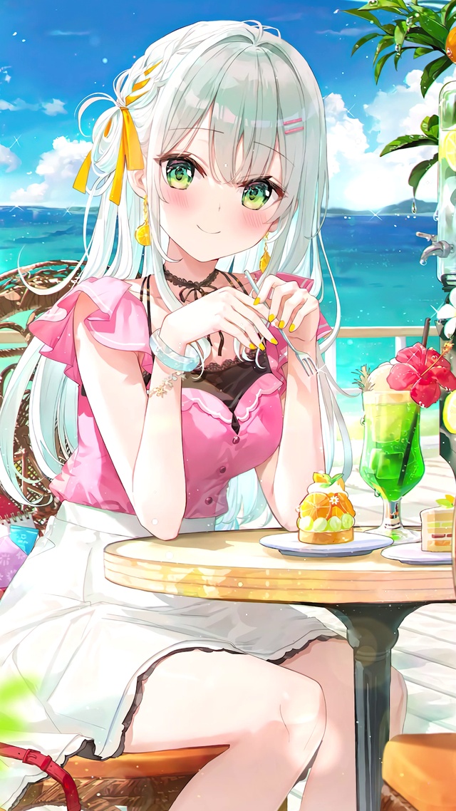 夏日海滩少女