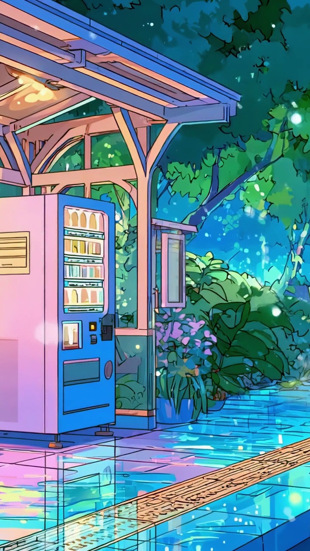 雨夜星灯下站台