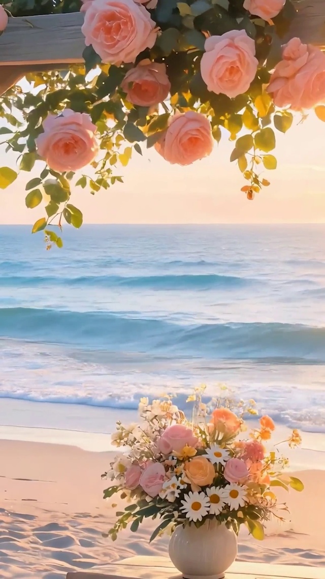 夕阳海景