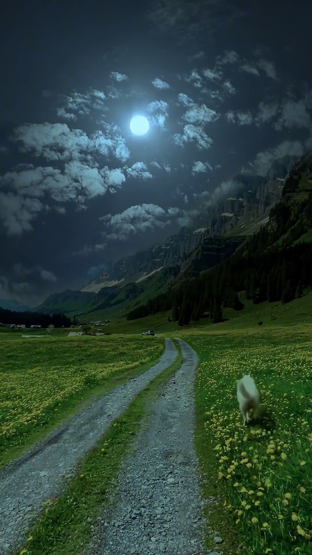 夜晚明月