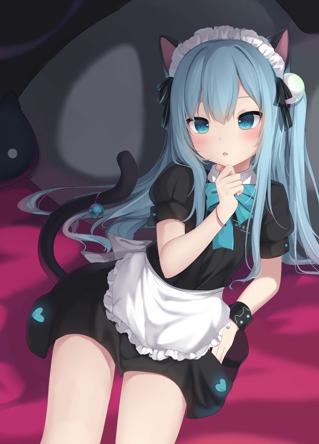 最最最可爱的女仆猫羽雫嗷，2K完整版，可自己裁剪
原图画师Pixiv：甘城なつき
图片ID：77995894
动态效果制作：Ae小兔几
转载，请注明：原图画师，Ae小兔几，元气桌面