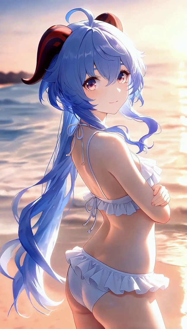 甘雨丨夏日海滩