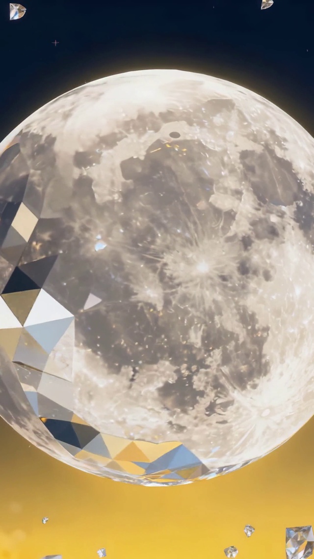 璀璨钻石月亮梦幻星空