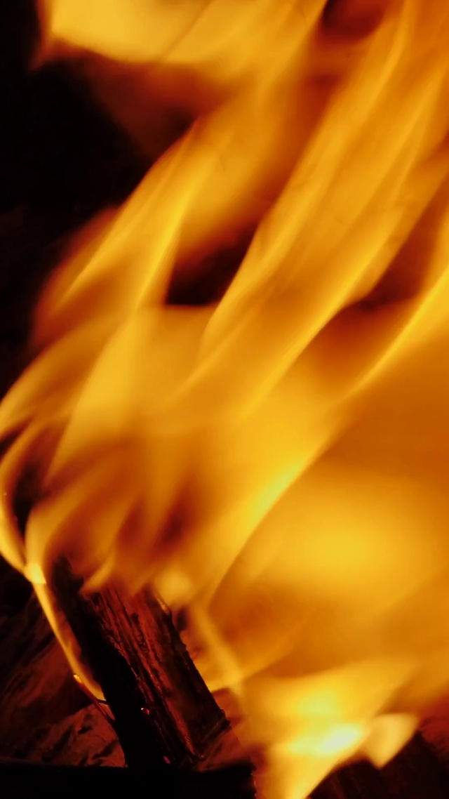 路边野餐篝火火焰