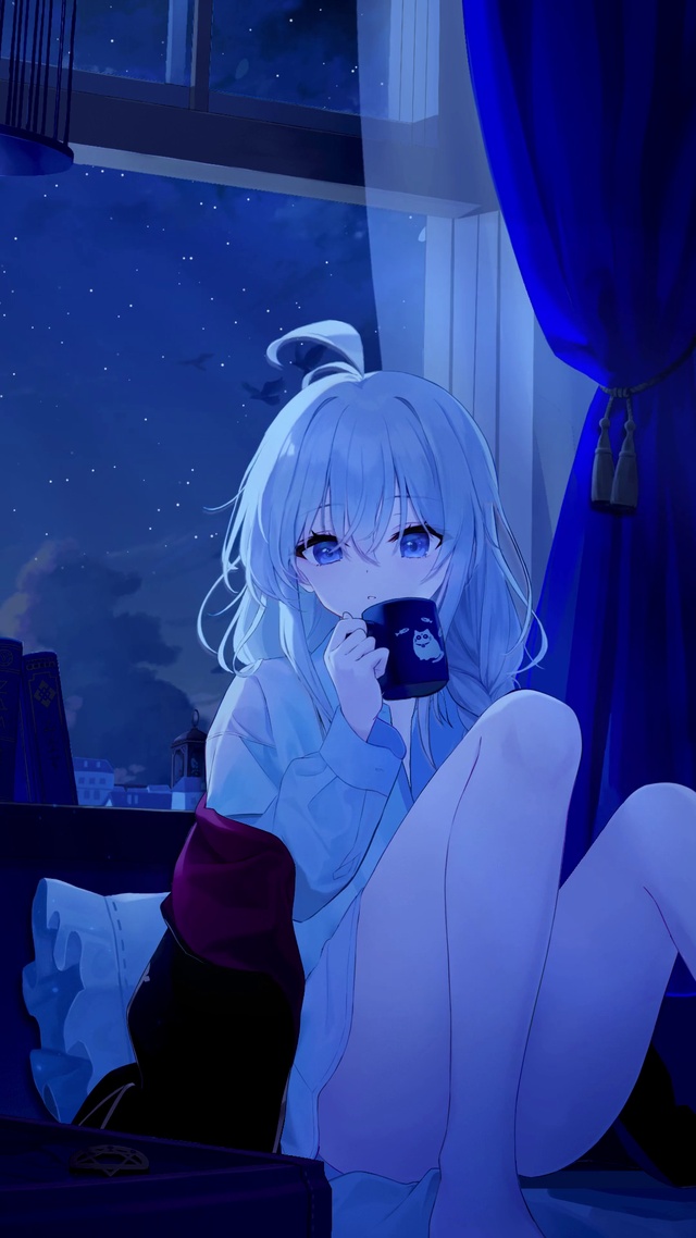 【夜晚】窗旁の伊蕾娜