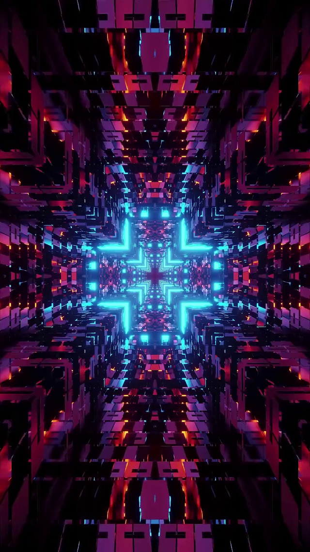 3D机能朋克机械隧道