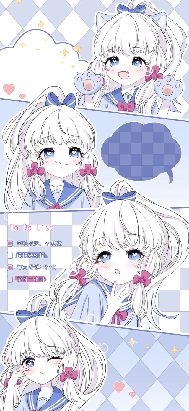 四格漫画 可爱少女