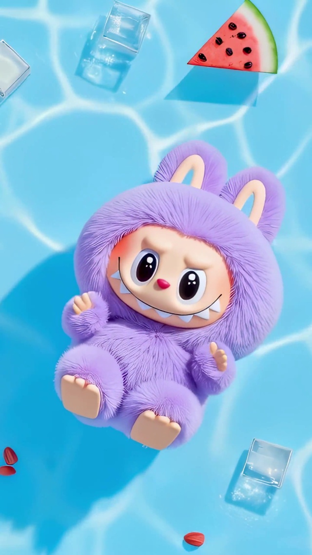 labubu清凉泳池小可爱