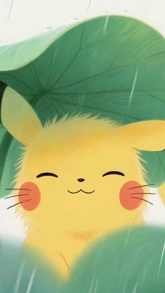 荷叶躲雨皮卡丘