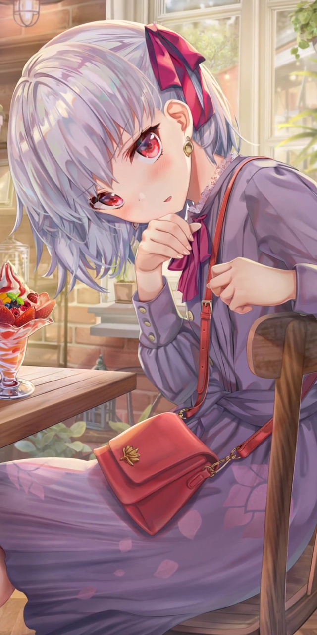 吃冰淇淋的可爱清纯少女