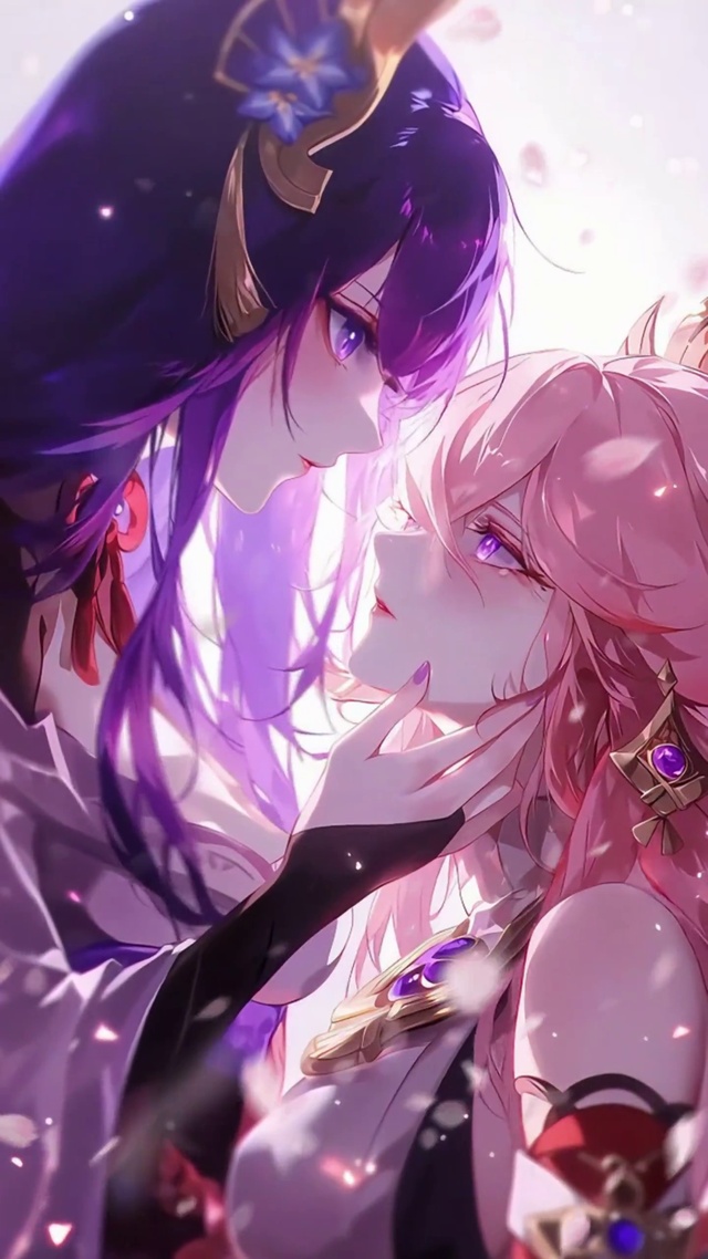 八重神子&雷电将军丨紫粉私语丨