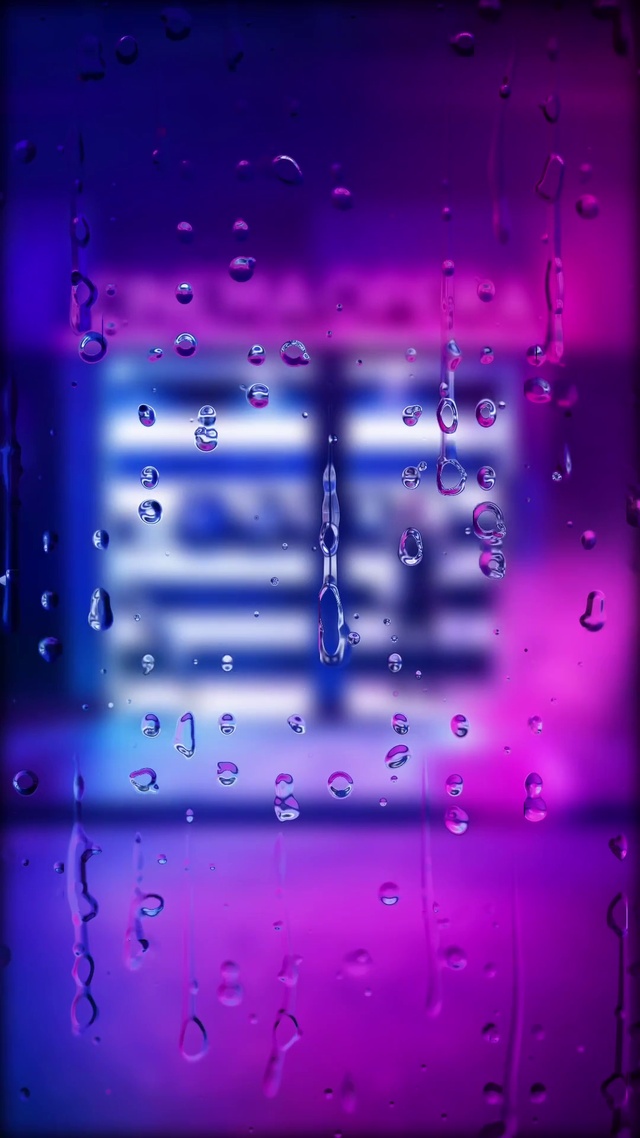 赛博朋克雨滴屏