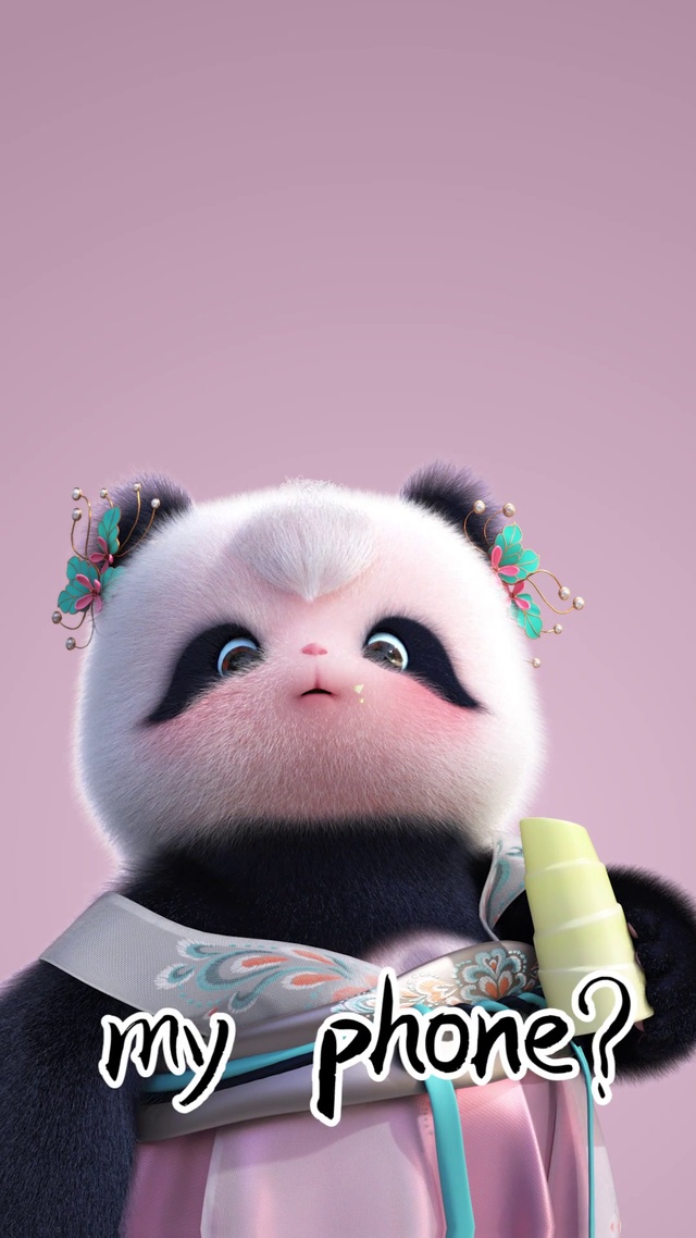 偷看手机啃竹笋英文版粉红