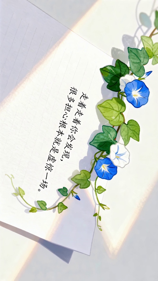 治愈励志清新牵牛花壁纸