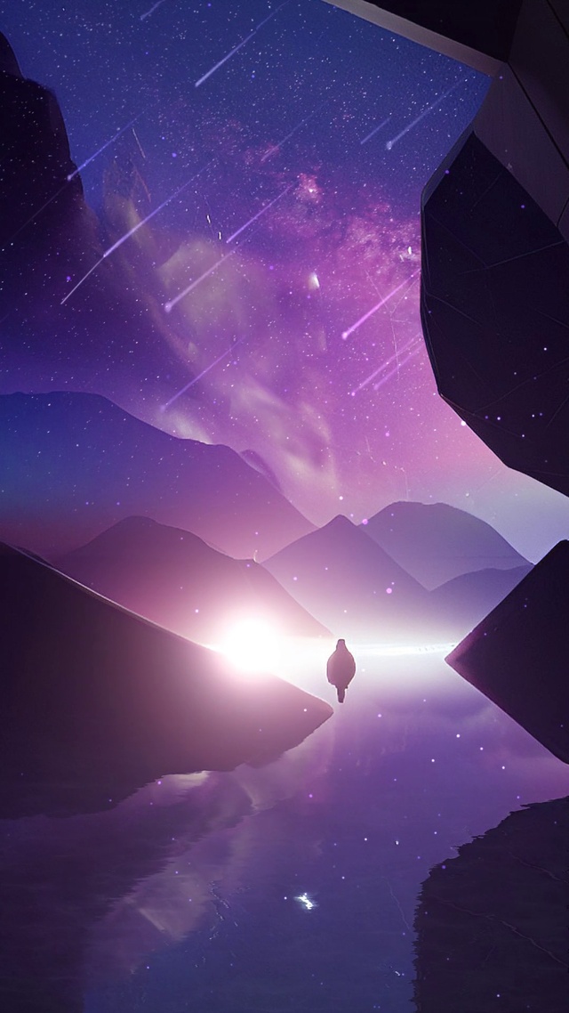 唯美梦幻流星雨星空