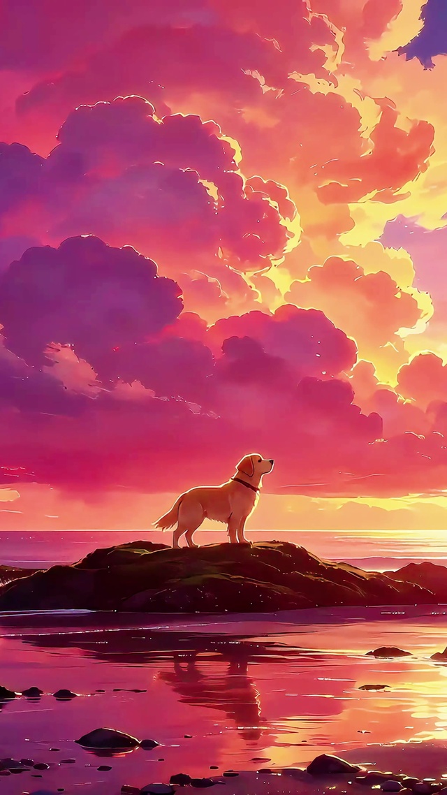 看夕阳的流浪狗