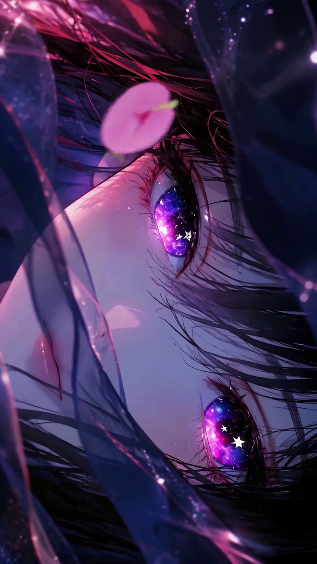 星空紫眸眨眼动态