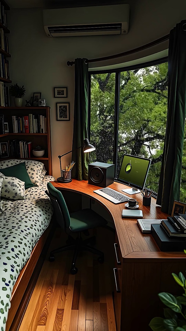雨中森林小屋