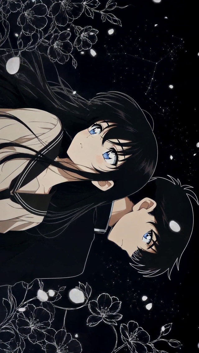 新兰暗夜星空浪漫动漫壁纸