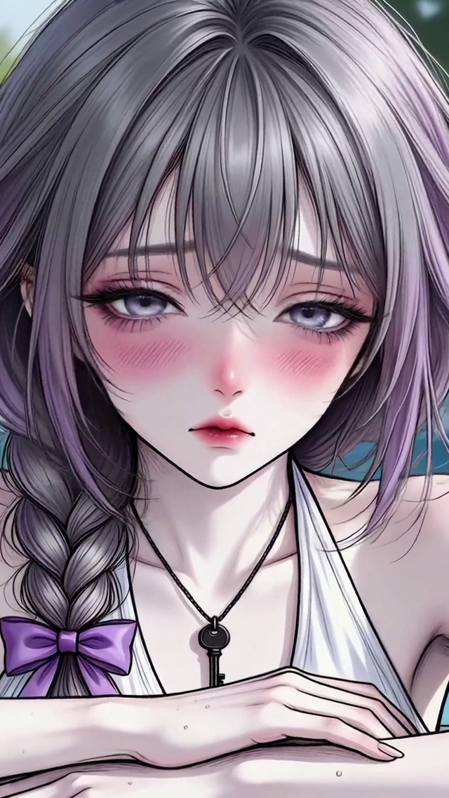 泳池边女孩